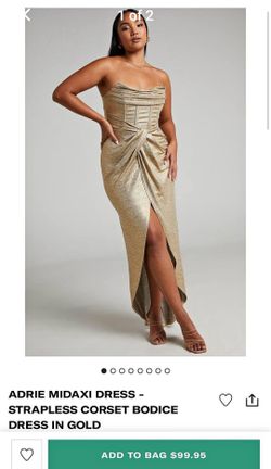 Nwt women's Wedding Guest/ Prom gown dress gold Size 14