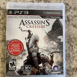 Assassin's Creed III Sony Playstation 3 PS3 Complete