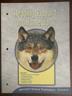 Harcourt Science Grade 4 Workbook-Reading Support And Homework 