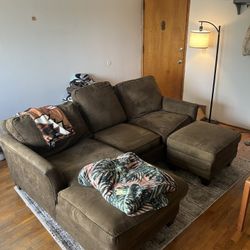 Sectional L Shaped Couch With Ottoman