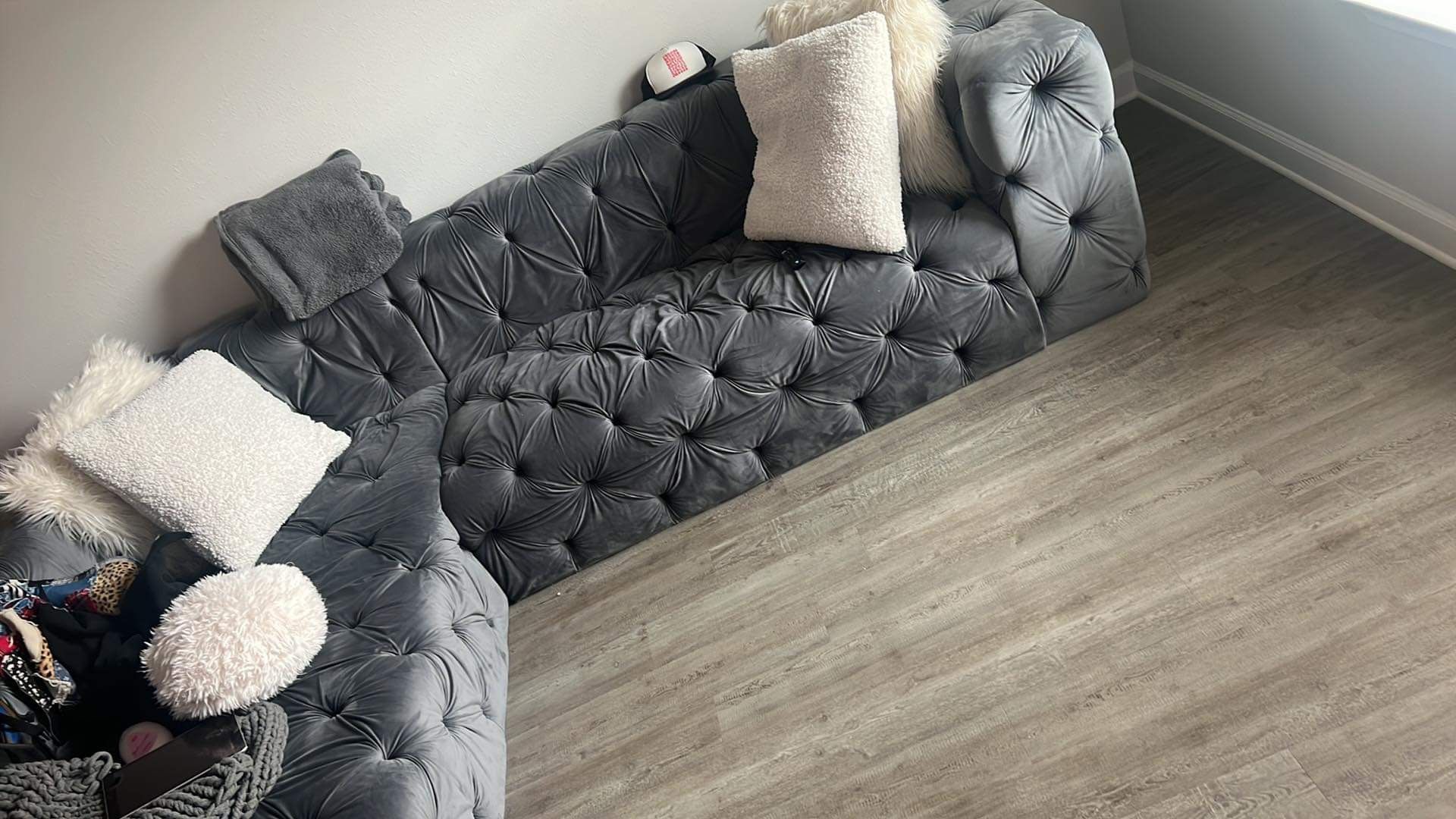 grey sectional couch