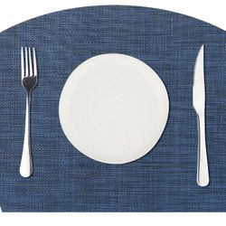 Placemats - Set Of 8 (Can Be Used With Round Table Edge or Straight Edge) Reversible 