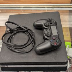 PlayStation 4 PS4 Slim 500gb With Controller Game And Wires 