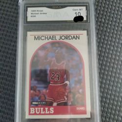 Michael Jordan 🐐🏀🤯🚨🔥⛽💥🧊💎 1989 Hoops Basketball Card Graded 10 $300 Pick Up $330 Shipped Through Cash App Or Pay Pal