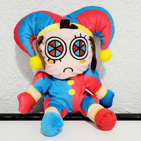 Pomni clown face The amazing digital circus plush plushy plushie stuffed animal gift
