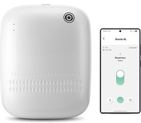 ANW Smart Waterless Essential Oil Diffuser for Large Room, White Up to 2000 sq ft, App Control, Cold Air, 400mL, DC-12V/1A Plug in Wall, Smart Scent A
