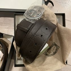 New- Gucci Mens Belt  ( Brown/ 85)
