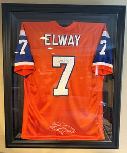John Elway #7 Signed Denver Broncos Jersey Framed