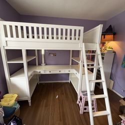 Loft bed with desk