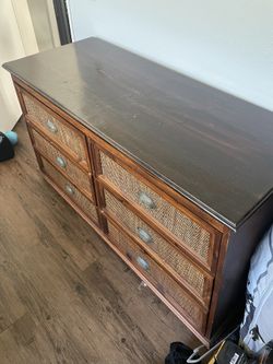 Wicker 6 Drawer Dresser - Pier 1 Imports - Vintage Pyramid Collection for  Sale in San Diego, CA - OfferUp