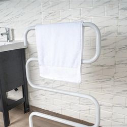 Portable 5-Bar Heated Towel Drying Rack Bathroom Freestanding Towel Warmer 100W 