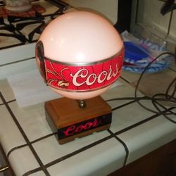 coors vintage bar light with scrolling Coors