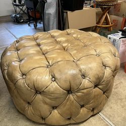 Leather Ottoman