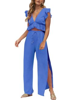 New Blue Two piece Jumpsuit 