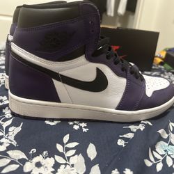 jordan 1 court purple size 10