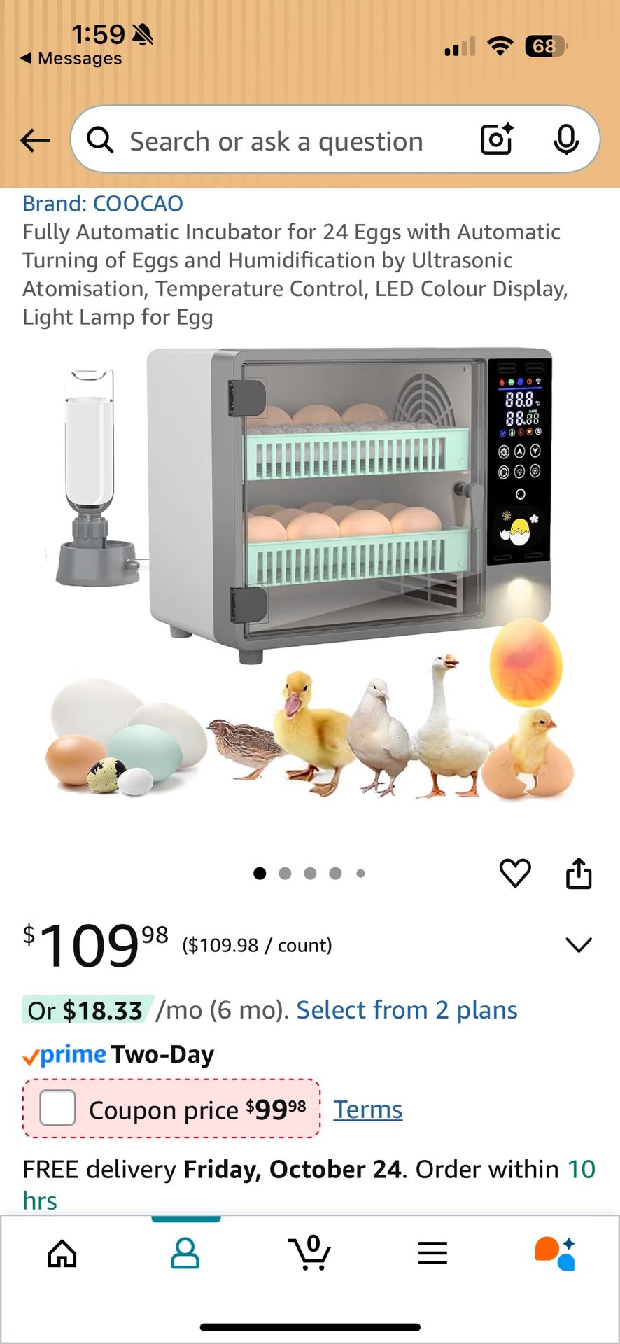 Chicken, Duck, Goose & Quail Egg Incubator 