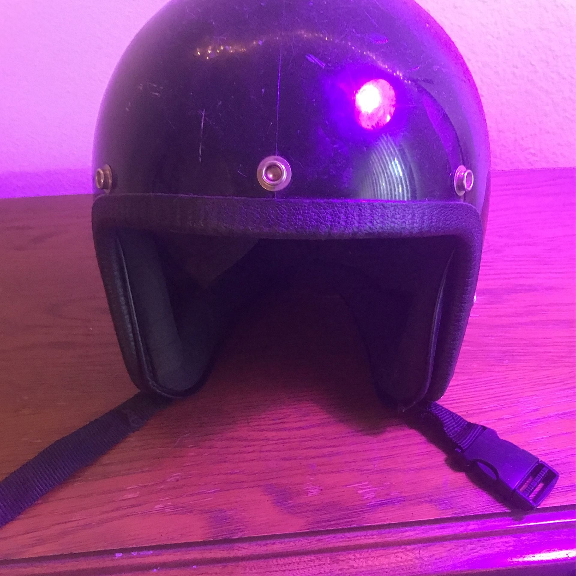 Vintage Skidoo Helmet Black with Vintage Stripes