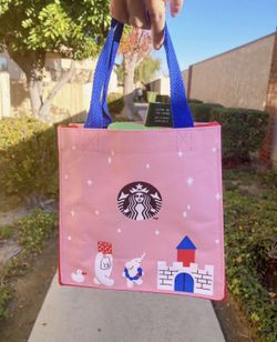 Starbucks Pink Canvas Tote Bag