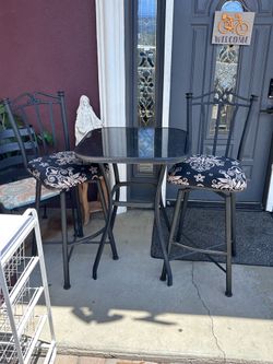 Bar or patio table and stools
