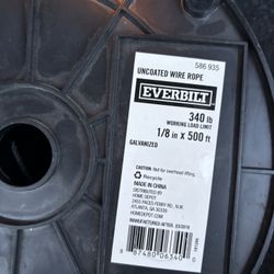 EVERBILT Uncoated Wire Rope Brand New!