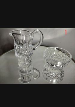 WATERFORD CRYSTAL SET ( SUGAR BOWL & PITCHER MILK)