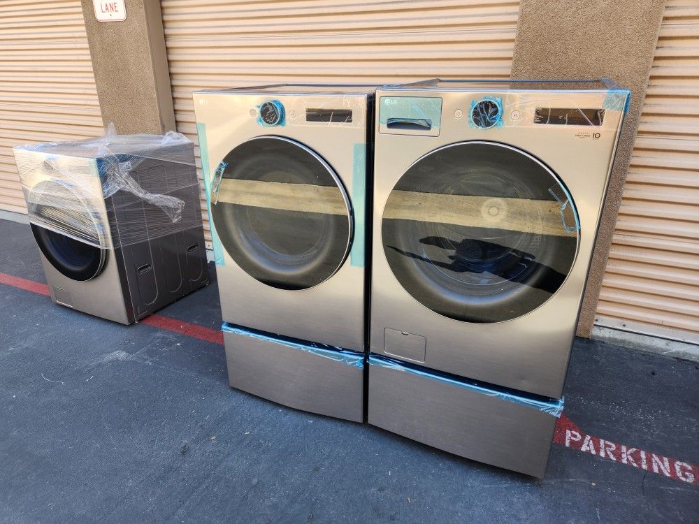 LG Front Load Washer Gas Dryer W Pedestal