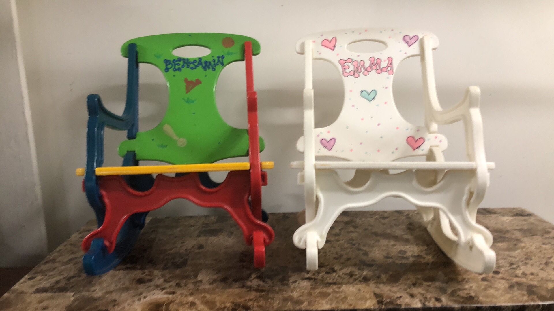 Plastic Rocking Kids Chairs $20 each