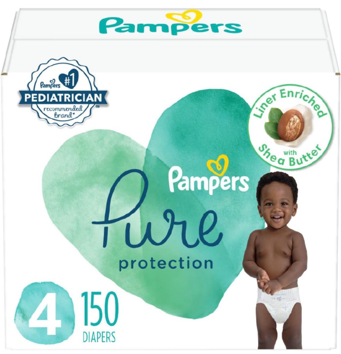 Pampers Pure Protection Diapers - Size 4(150 Count),