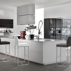 TOV Furniture Denmark Leather Stainless Steel Barstool (Set of 2) Black