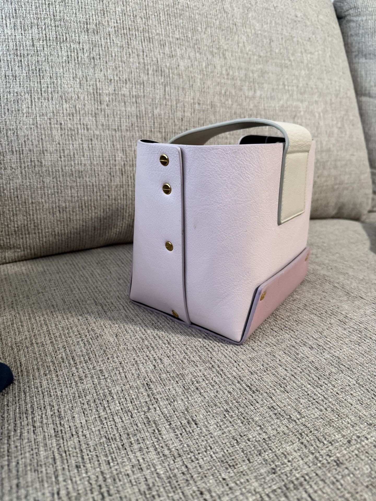 Yuzefi Tab Bag In Pale Pink Leather