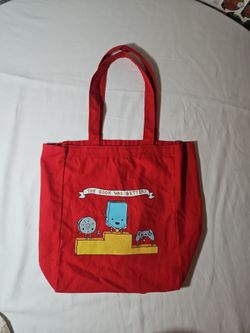 Red tote bag