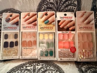 5 packs of imPRESS Press-On Manicure nails by KISS