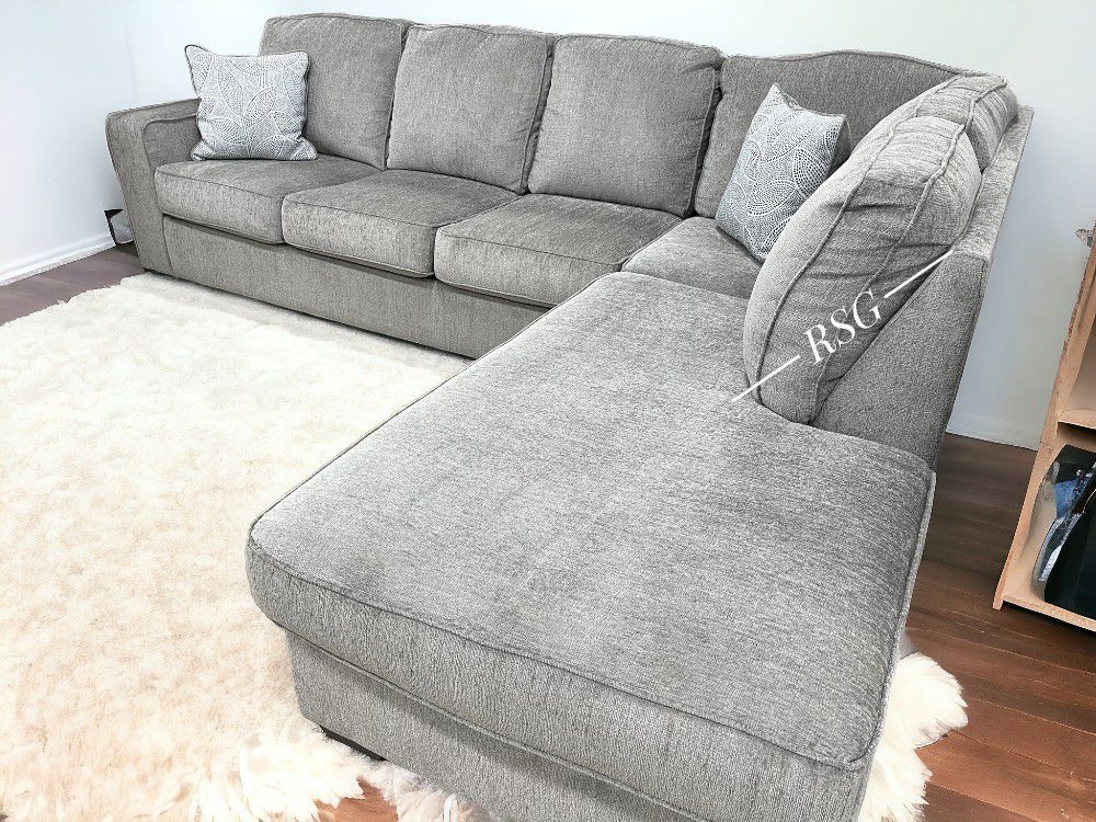 L Shaped Modular Light Gray Sectional Sofa With Lounge Chaise Set⭐$39 Down Payment with Financing ⭐ 90 Days same as cash