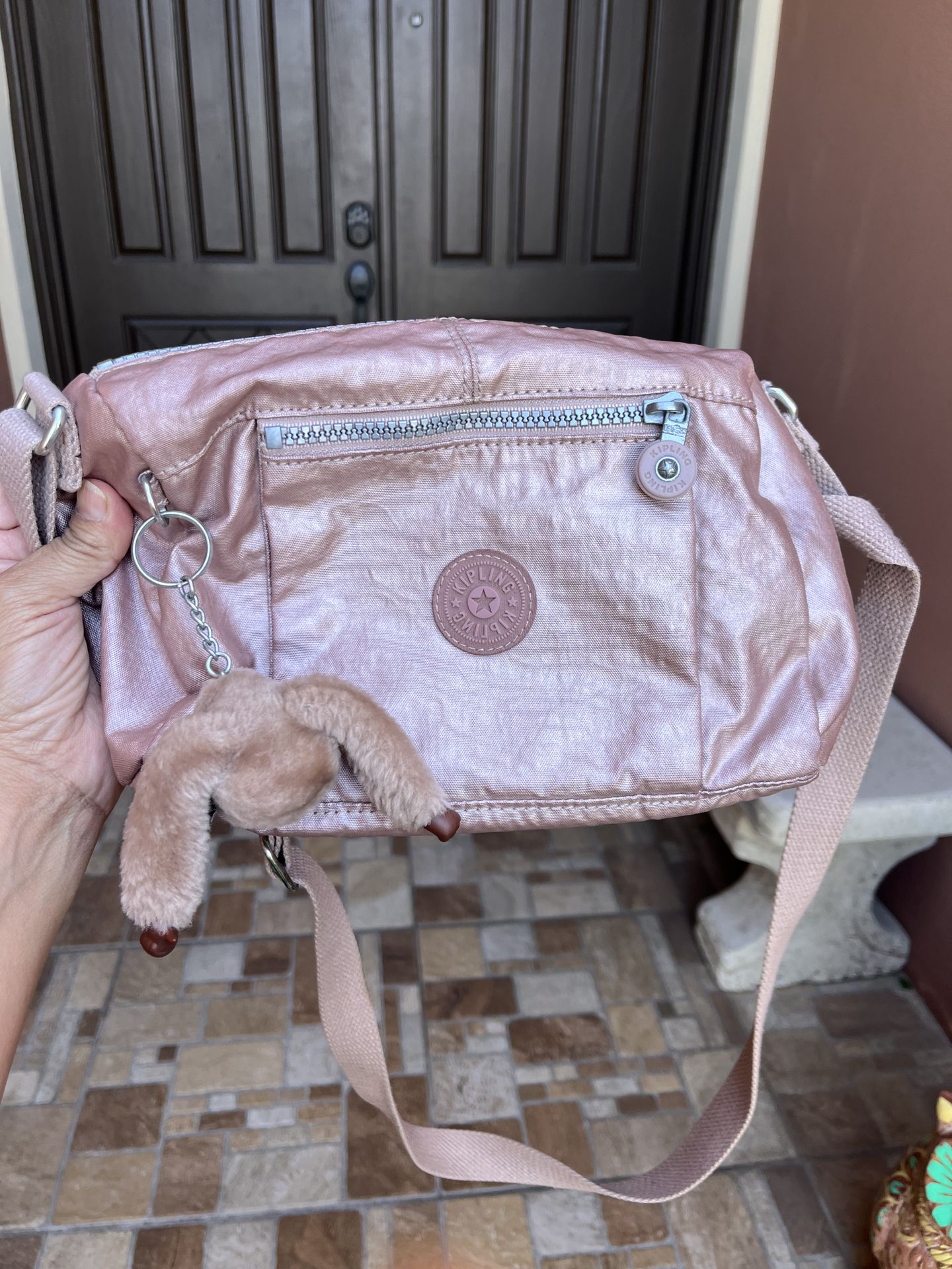 Kipling Rose Gold Crossbody Purse