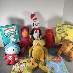DrSeuss plush and Books