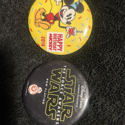 Disney Park Pins (Star Wars And Happy Birthday)