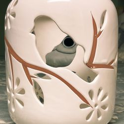 Large Candle Holder Votive Bird Cutout Casts Unique Shadow Great For Pillar Candles Ugly Candles Lantern Style Jar Shape