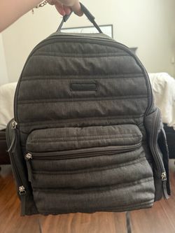 Eddie Bauer Convertible Backpack Diaper Bag Dark Gray 10 Pockets Stroller Loops