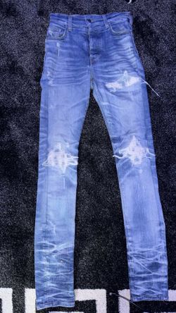 Blue size 29 indigo white amiri mx1