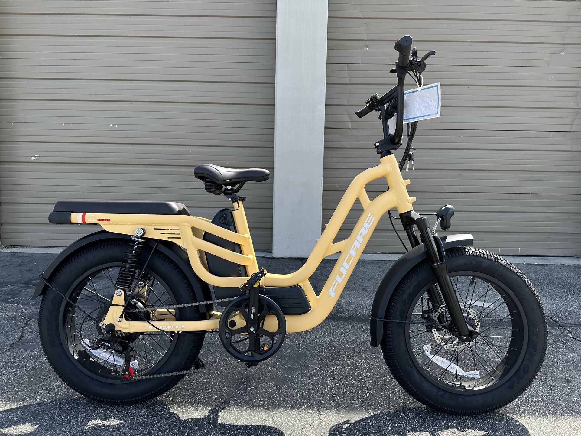 FUCARE Libra 20” Dual Suspensions 750 Watt Fat Tire Electric Bike In Beige
