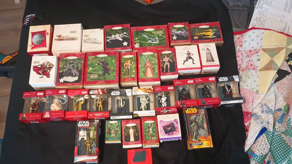 Lot of Collectible Hallmark Keepsake Magic, Series, Collectors Addition's Star Wars Ornaments.