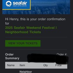 Selling 4 Seafair 3 Day Pass Tickets W/ Pit Access