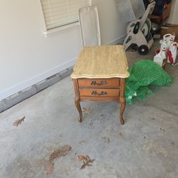 2 Marble Top Tables