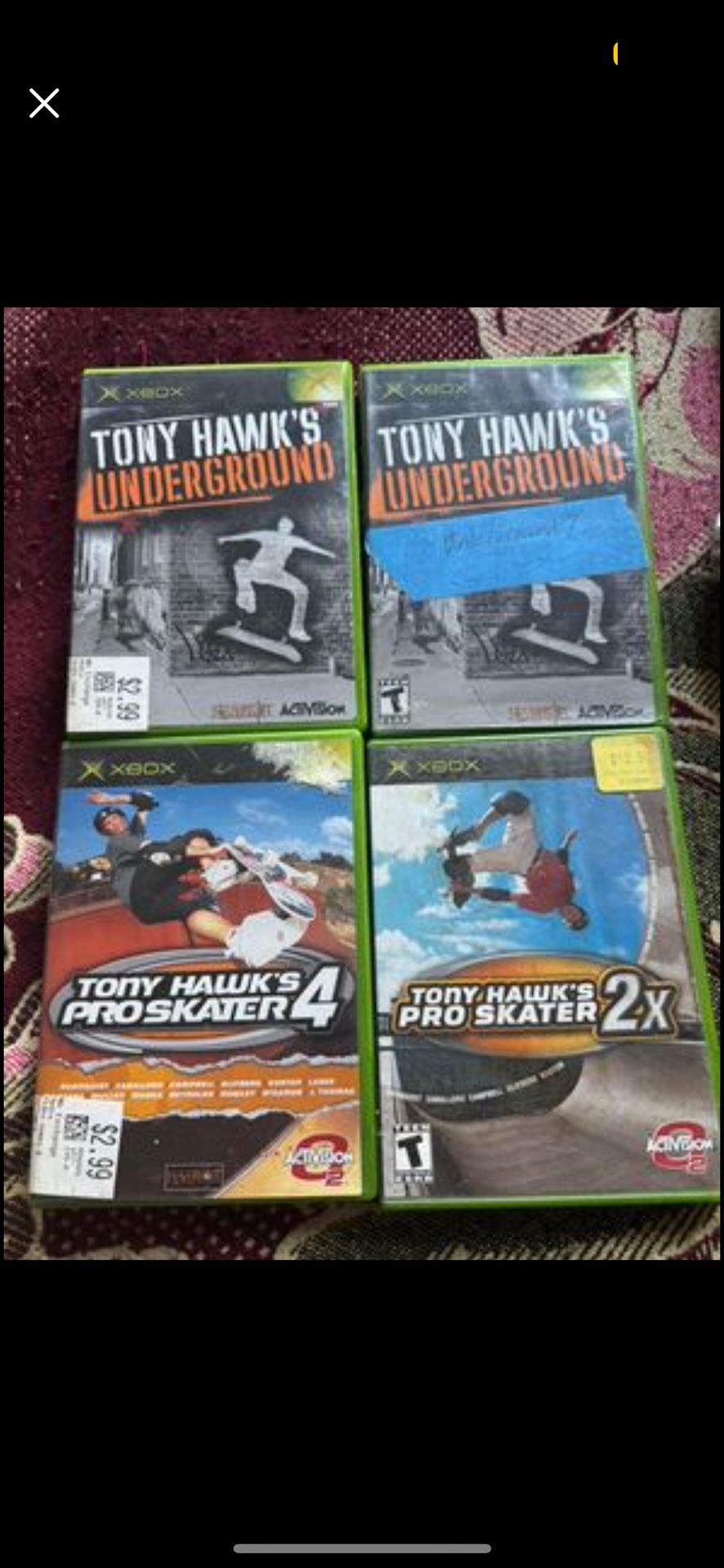 Tony Hawk Pro skater Xbox Classic games