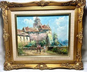Vintage Xavier Rabous Original Oil Painting Impressionist Landscape Framed