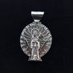 .925 Death Saint Pendant 