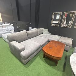 Grey Sectional Oversized Couch Sofa