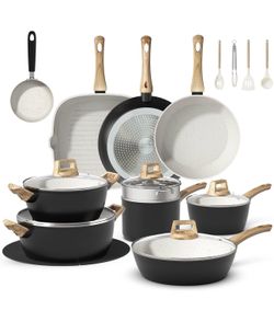 25-Piece Ceramic Cookware Set Non Toxic
