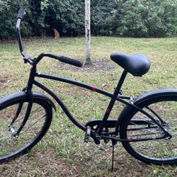 Concord 26" Pacifica Cruiser Bike Matte Black Single Speed Adult Beach Bicycle