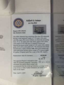 14k white gold wedding set